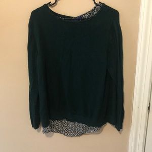 Emerald green sweater with open back!